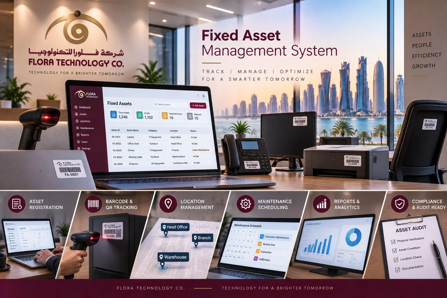 Fixed Asset Management System — Flora Technology, Qatar
