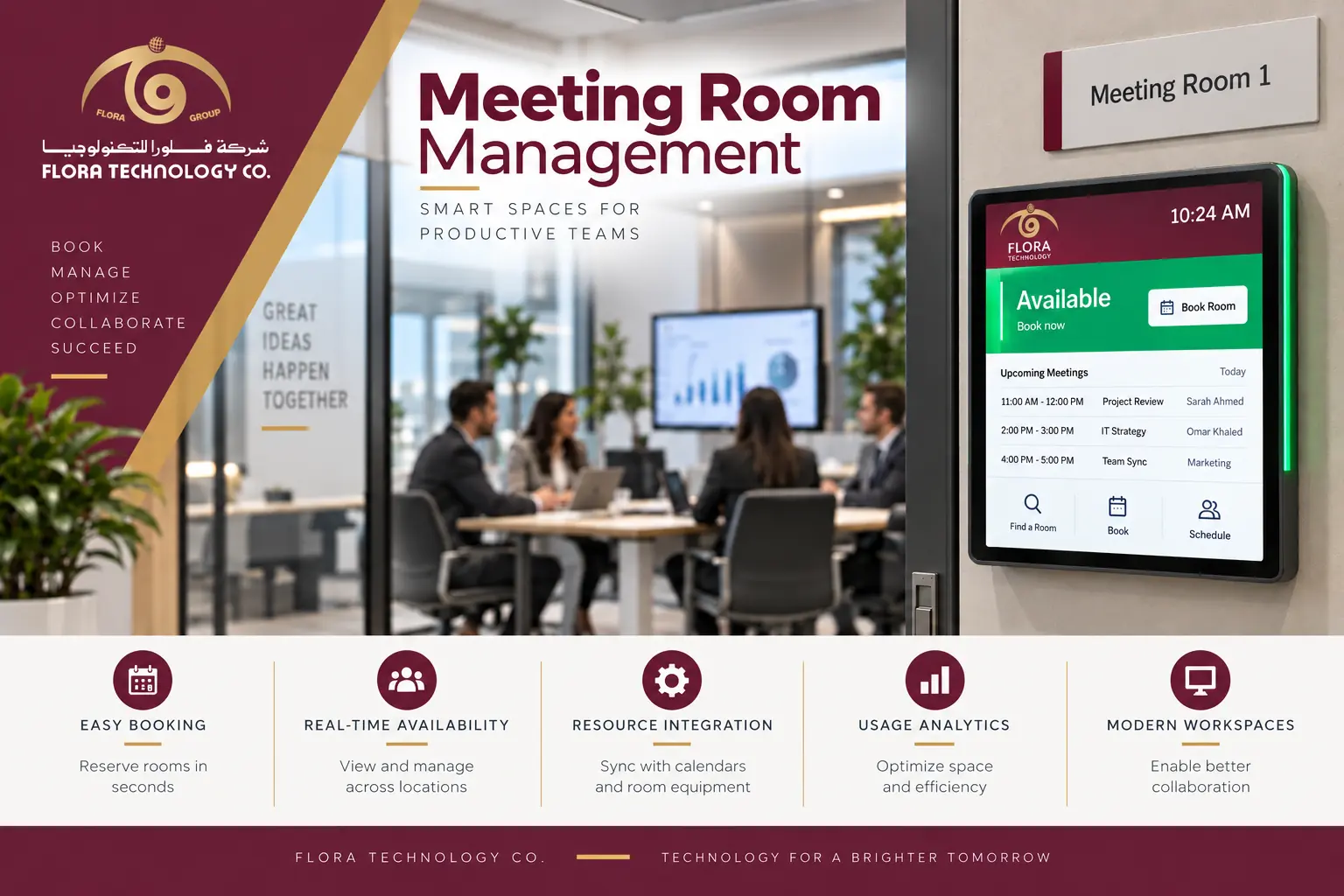 Meeting Room Management — Flora Technology, Qatar