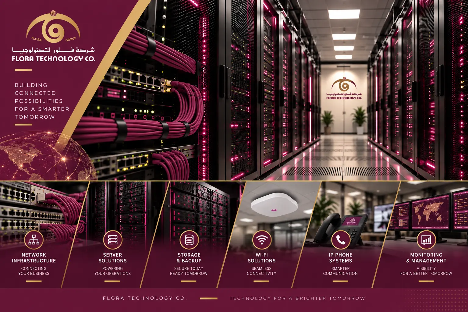 Network & Data Center Solutions  3 — Flora Technology, Qatar
