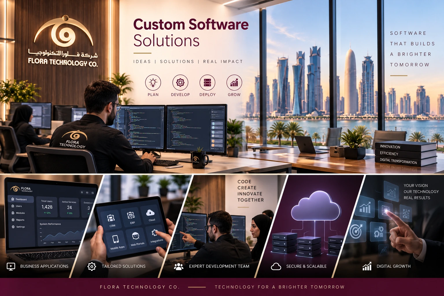 Custom Software Solutions — Flora Technology, Qatar